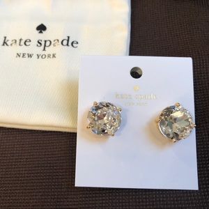 ♠️ Kate Spade Gumdrop Studs, Large Clear  NWT